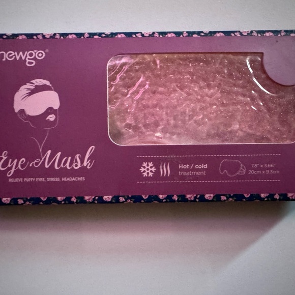 Newgo Hot/Cold Gel Eye Mask – Relieve Puffy Eyes, Stress, Headaches Pink Floral - Picture 1 of 2